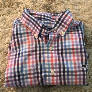 Vineyard Vines Whale Shirt Plaid Gingham Size M